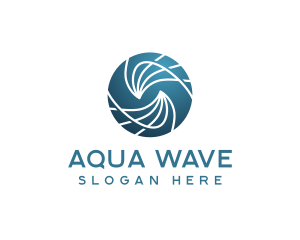 Swirl Waves Agency logo design