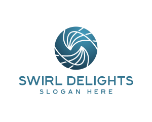 Swirl Waves Agency logo design