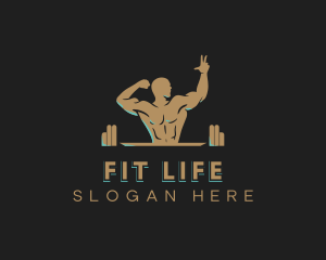 Fitness Muscle Gym logo design