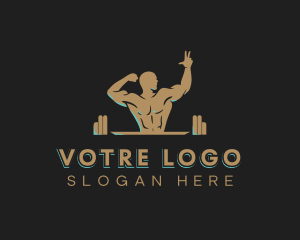 League - Fitness Muscle Gym logo design