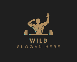 Trainer - Fitness Muscle Gym logo design