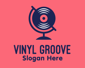 Turntable - Modern Vinyl Record logo design