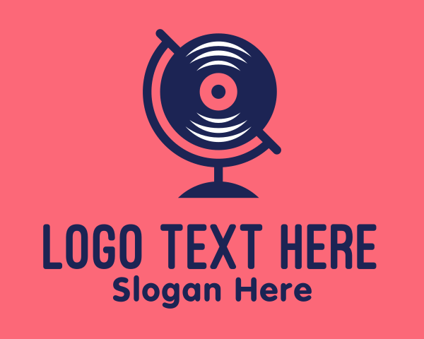 Recording Studio - Modern Vinyl Record logo design