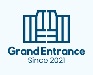 Entrance - Linear Doorway Structure logo design