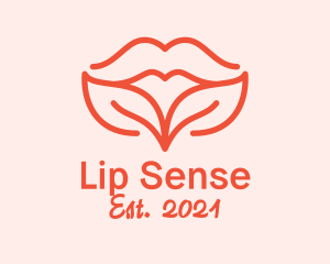 Natural Leaf Lips logo design
