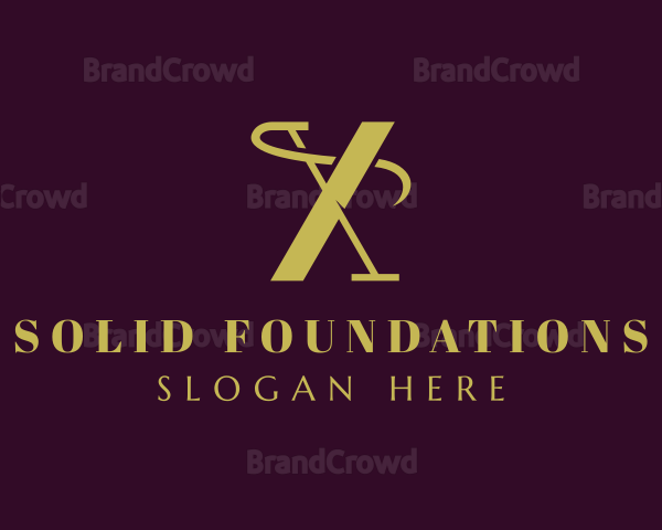 Gold Fashion Tailoring Logo