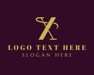 Tailor - Gold Fashion Tailoring logo design