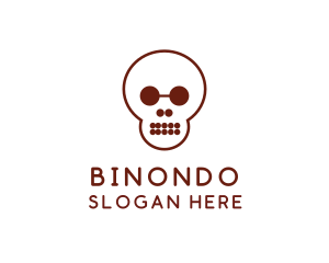 Skeleton - Simple Shape Skull logo design