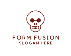 Shape - Simple Shape Skull logo design