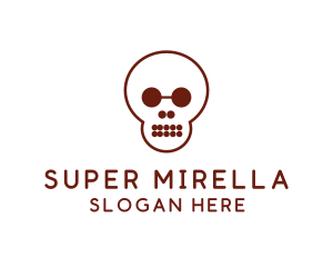 Bone - Simple Shape Skull logo design