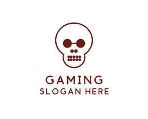 Simple Shape Skull logo design