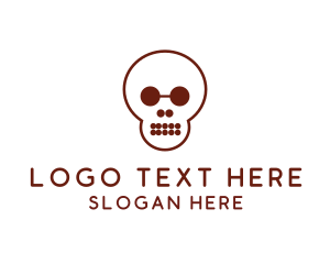 Gaming - Simple Shape Skull logo design