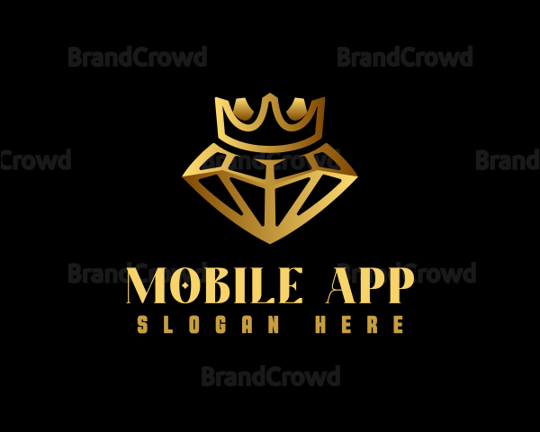 Gold Crystal Crown Logo