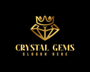 Gold Crystal Crown logo design