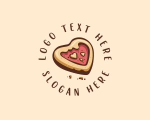 Heart Biscuit Cookie Logo