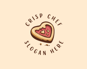 Heart Biscuit Cookie logo design