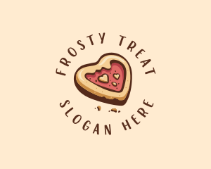 Heart Biscuit Cookie logo design