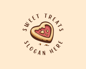 Heart Biscuit Cookie logo design