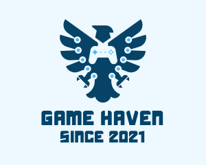 Eagle Game Controller logo design