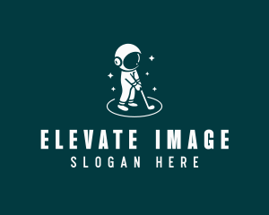 Person Golf Astronaut logo design