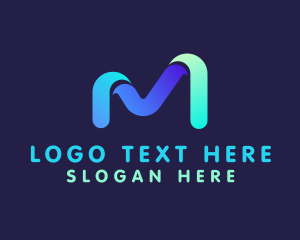 Program - Futuristic Tech Letter M logo design