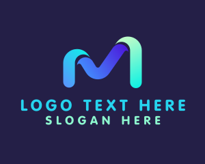 Futuristic Tech Letter M  Logo