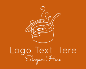 Soup Kitchen - Hot Soup Pot logo design