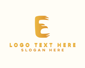 Flight - Aviation Eagle Letter E logo design