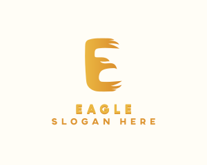 Aviation Eagle Letter E logo design