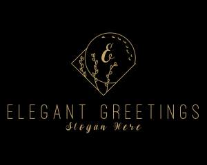 Plant Wreath Elegant Decoration  logo design