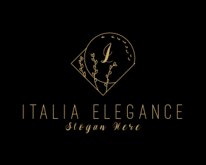 Plant Wreath Elegant Decoration  logo design