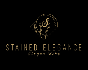 Plant Wreath Elegant Decoration  logo design