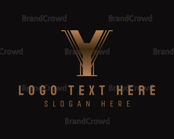 Elegant Art Deco Company Letter Y Logo