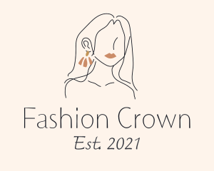 Fashion Woman Glam Earring  logo design