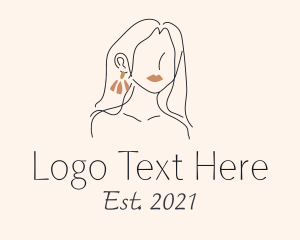 Jewel - Fashion Woman Glam Earring logo design