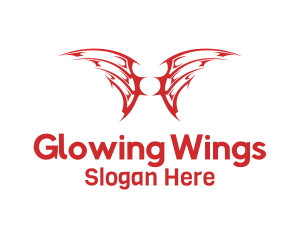 Red Demon Wings logo design