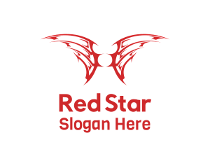 Red Demon Wings logo design