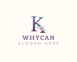 Leaf - Elegant Flower Letter K logo design