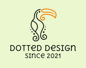 Dotted - Swirly Dotted Toucan logo design