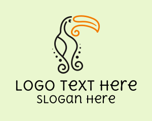 Swirly Dotted Toucan Logo