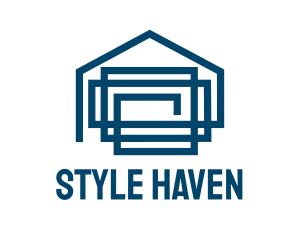Hostel - Blue Housing Construction logo design