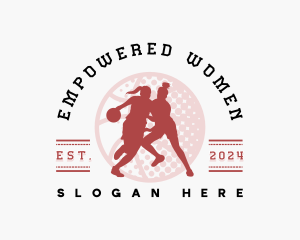 Basketball Women League logo design