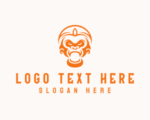 Silhouette - Zoo Monkey Wildlife logo design