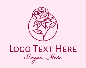 Stem - Rose Flower Bloom logo design