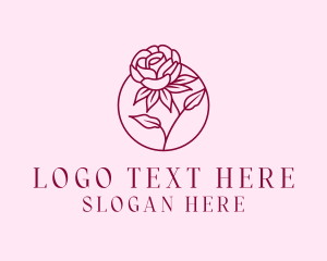 Dahlia - Rose Flower Bloom logo design