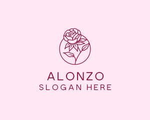 Floral Rose Flower logo design