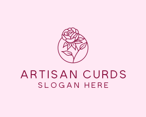 Floral Rose Flower logo design