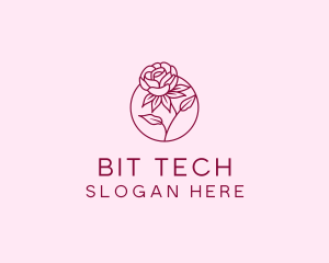 Floral Rose Flower logo design