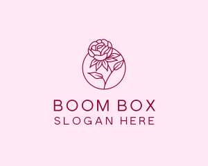 Floral Rose Flower logo design