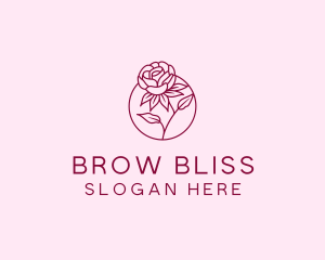 Floral Rose Flower logo design